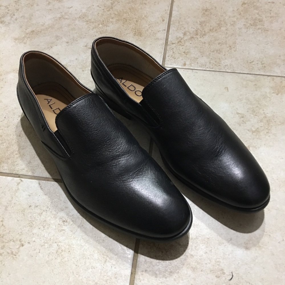 Black Leather Aldo Shoes Sz 10